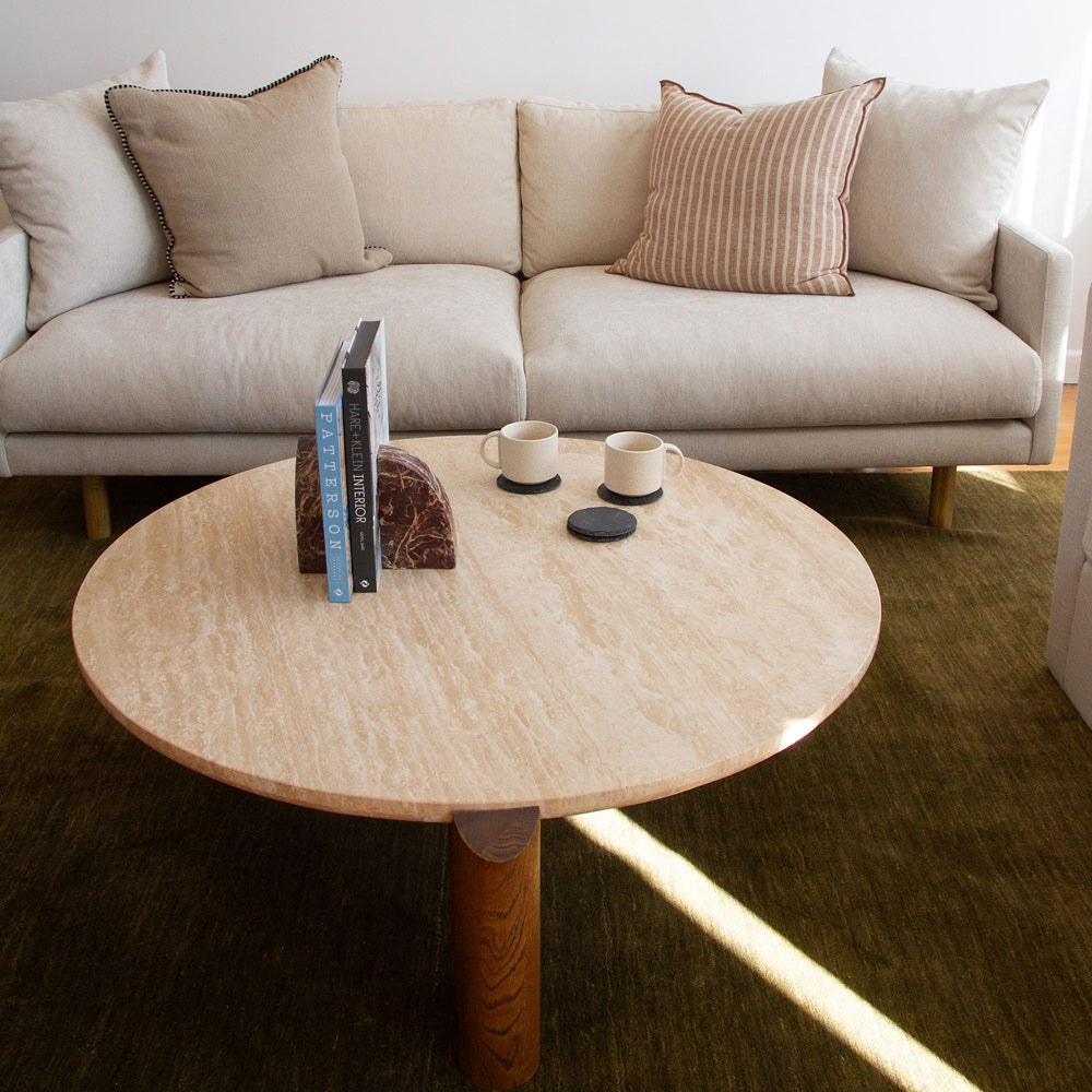 Cain Travertine Coffee Table