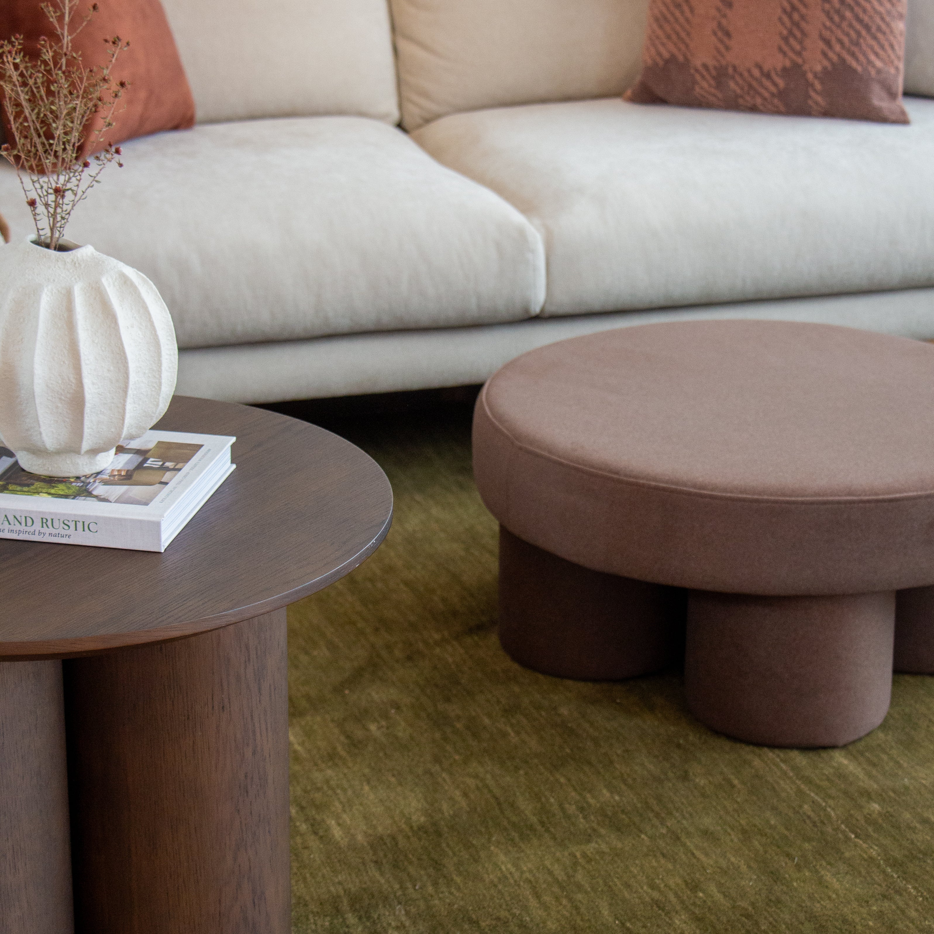 Lume Ottoman - Chocolate